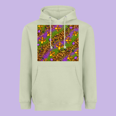 Mardi Gras Tumbler Heavyweight Hoodie Designed By Howdyjamesfarm