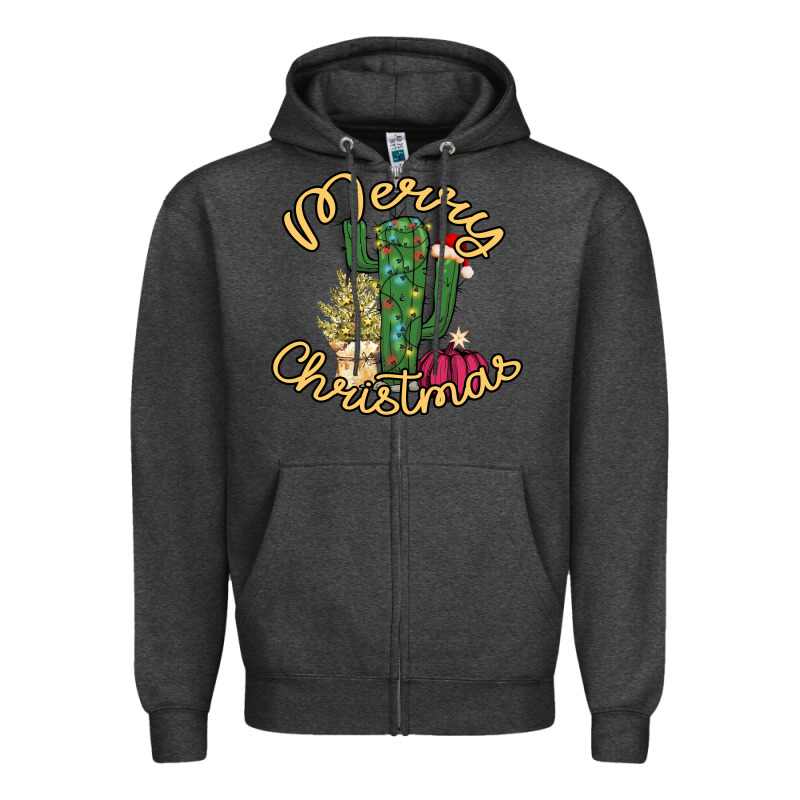 Merry Christmas Cactus Zipper Hoodie by Bettercallsaul | Teevron