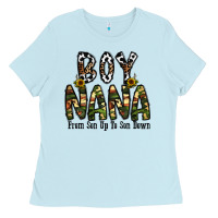 Baby Blue boy nana from son up to son down Ladies Tee - CowhideDigitalArt