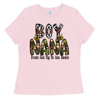 Bubblegum Pink boy nana from son up to son down Ladies Tee - CowhideDigitalArt