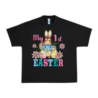 Black my first easter with baby bunny and eggs Urban Heavy Tee - AdoDesignShop