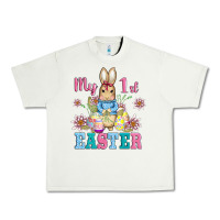 Pistachio my first easter with baby bunny and eggs Urban Heavy Tee - AdoDesignShop
