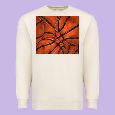 Distressed Basketball Pattern Premium Sweatshirt Designed By Tumblerdesignbyshophia