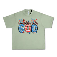 Oil Green one nation under god Urban Heavy Tee - MaliasSmallBusiness