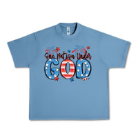 Pebble Blue one nation under god Urban Heavy Tee - MaliasSmallBusiness