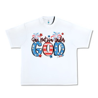 White one nation under god Urban Heavy Tee - MaliasSmallBusiness