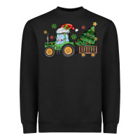 Black christmas tractor Heavyweight Sweatshirt - MaliasSmallBusiness