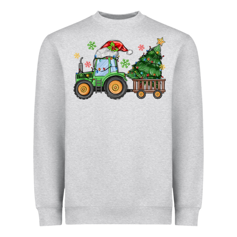 Christmas Tractor Heavyweight Sweatshirt by MaliasSmallBusiness | Teevron