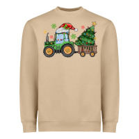 Mushroom christmas tractor Heavyweight Sweatshirt - MaliasSmallBusiness