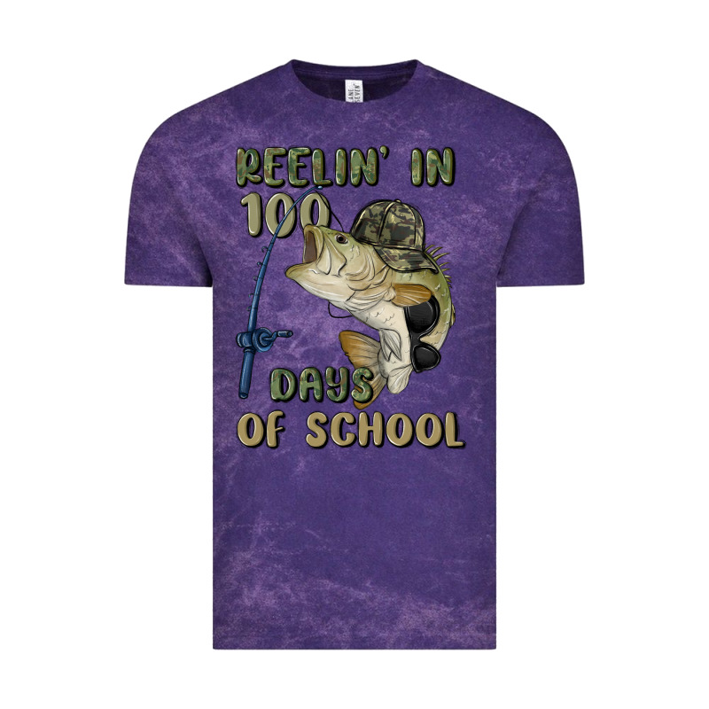 Reelin' In 100 Days Of School Vintage Tee by MaliasSmallBusiness | Teevron