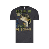 Vintage Black reelin' in 100 days of school Vintage Tee - MaliasSmallBusiness
