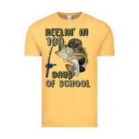 Vintage Mustard reelin' in 100 days of school Vintage Tee - MaliasSmallBusiness