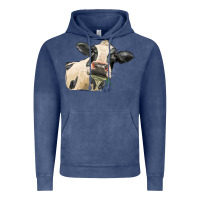 Vintage Denim holstein heifer face Vintage Hoodie - LillyAllenDesigns
