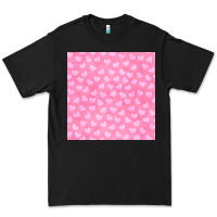 Black valentines day heart seamless pattern Premium Tee - BundleAndBundleShop