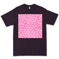 Plum valentines day heart seamless pattern Premium Tee - BundleAndBundleShop