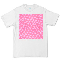White valentines day heart seamless pattern Premium Tee - BundleAndBundleShop