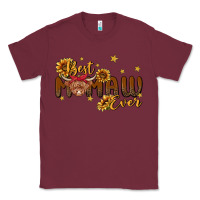Burgundy best mamaw ever cow Classic Tee - MaliasSmallBusiness