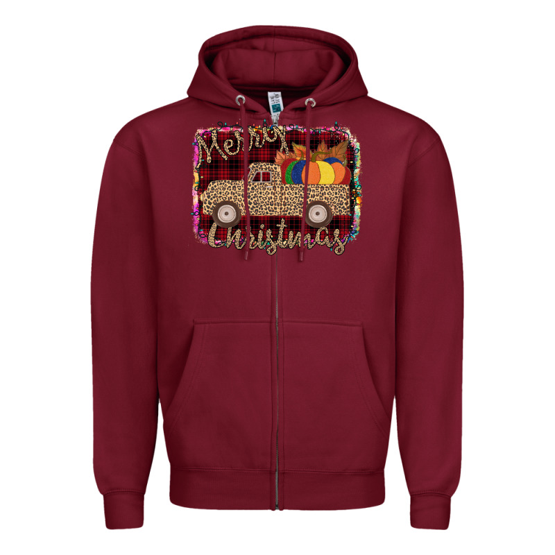 Merry Christmas Truck Zipper Hoodie by Bettercallsaul | Teevron