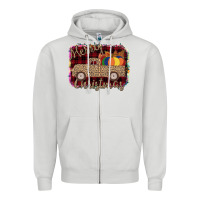 Dove Grey Merry Christmas Truck Zipper Hoodie - Bettercallsaul