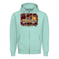 Seafoam Merry Christmas Truck Zipper Hoodie - Bettercallsaul