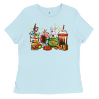 Christmas Coffee Cups With Bull Terrier Ladies Tee | Teevron