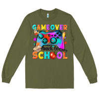 Army Green game over back to school Long Sleeve Tee - NancyCooperArtShop