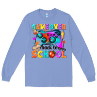 Colony Blue game over back to school Long Sleeve Tee - NancyCooperArtShop