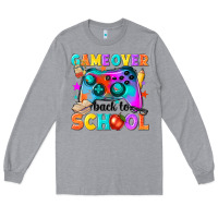 Heather Grey game over back to school Long Sleeve Tee - NancyCooperArtShop