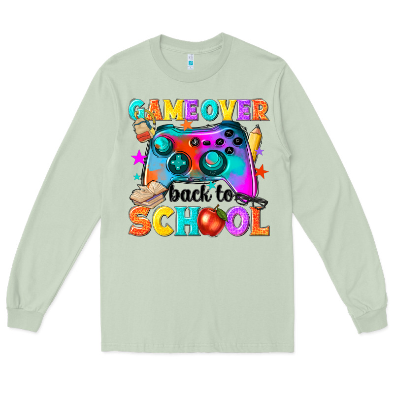 Game Over Back To School Long Sleeve Tee by NancyCooperArtShop | Teevron