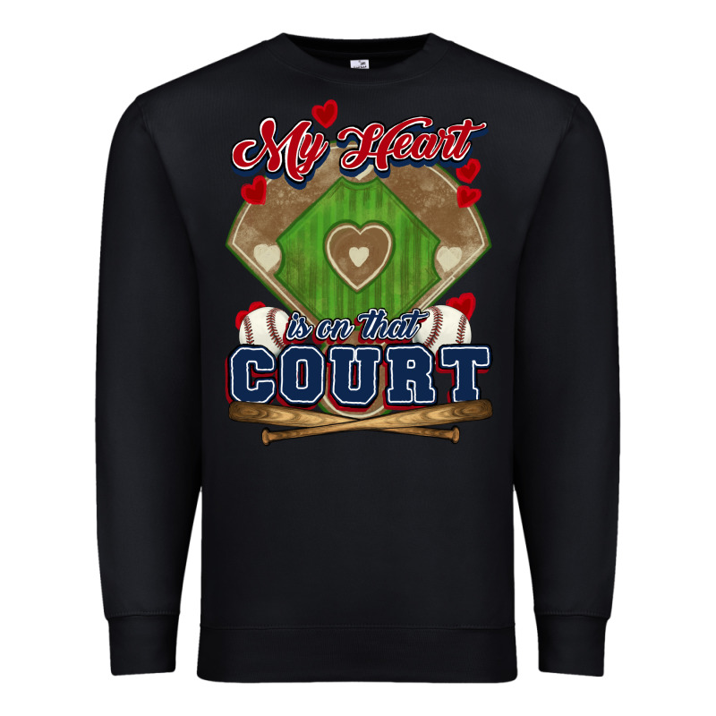 My Heart Is On That Court Baseball Premium Sweatshirt by HowdyJamesFarm | Teevron