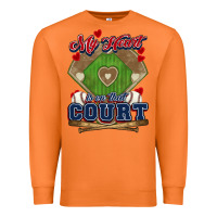 Carrot My heart is on that court Baseball Premium Sweatshirt - HowdyJamesFarm