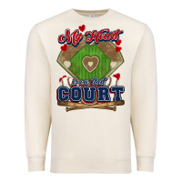 Sandshell My heart is on that court Baseball Premium Sweatshirt - HowdyJamesFarm