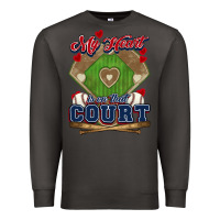 Smoke My heart is on that court Baseball Premium Sweatshirt - HowdyJamesFarm