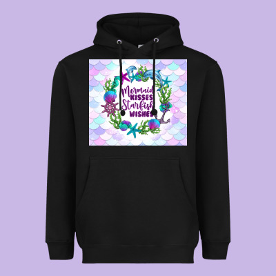 Mermaid Kisses Starfish Wishes Heavyweight Hoodie Designed By Tumblerdesignbyshophia