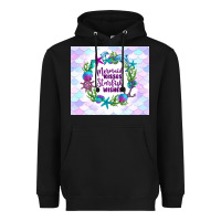 Black mermaid kisses starfish wishes Heavyweight Hoodie - TumblerDesignByShophia