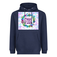Navy mermaid kisses starfish wishes Heavyweight Hoodie - TumblerDesignByShophia