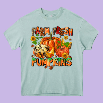 Farm Fresh Pupkins Heavy Core Tee Designed By Adodesignshop