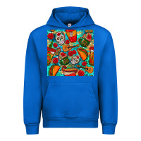 Cobalt hispanic heritage month coffee cups and taco with glitter and leopard  Urban Hoodie - BundleAndBundleShop