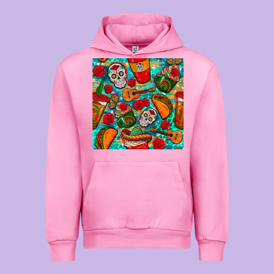 Hispanic Heritage Month Coffee Cups And Taco With Glitter And Leopard  Urban Hoodie Designed By Bundleandbundleshop