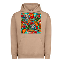 Pigment Burro hispanic heritage month coffee cups and taco with glitter and leopard  Urban Hoodie - BundleAndBundleShop