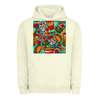 Pigment Pistachio hispanic heritage month coffee cups and taco with glitter and leopard  Urban Hoodie - BundleAndBundleShop