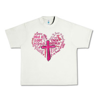 Pistachio jesus is love heart cross valentines day Urban Heavy Tee - MaliasSmallBusiness