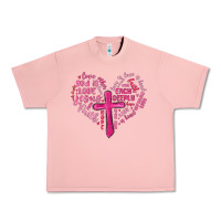 Salmon jesus is love heart cross valentines day Urban Heavy Tee - MaliasSmallBusiness