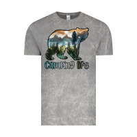 Cloud Rock camping bear Vintage Tee - MaliasSmallBusiness