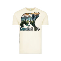 Vintage Arctic camping bear Vintage Tee - MaliasSmallBusiness