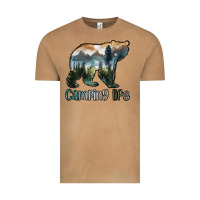 Vintage Camel camping bear Vintage Tee - MaliasSmallBusiness