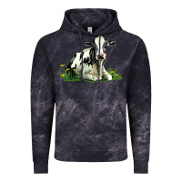 Cloud Black holstein cow sitting Vintage Hoodie - LillyAllenDesigns