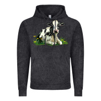 Vintage Black holstein cow sitting Vintage Hoodie - LillyAllenDesigns
