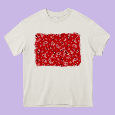 Bandana Background Heavy Core Tee Designed By Adodesignshop