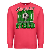 Cardinal My heart is on that court Soccer Premium Sweatshirt - HowdyJamesFarm